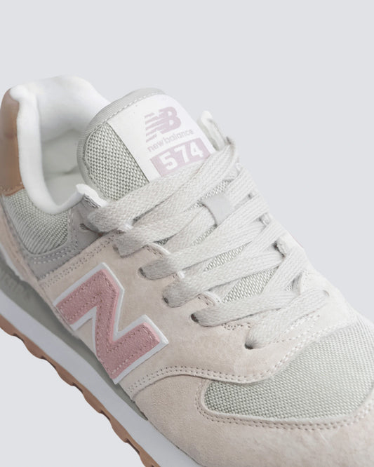 NEW BALANCE 574 BEIGE ROSADO MUJER