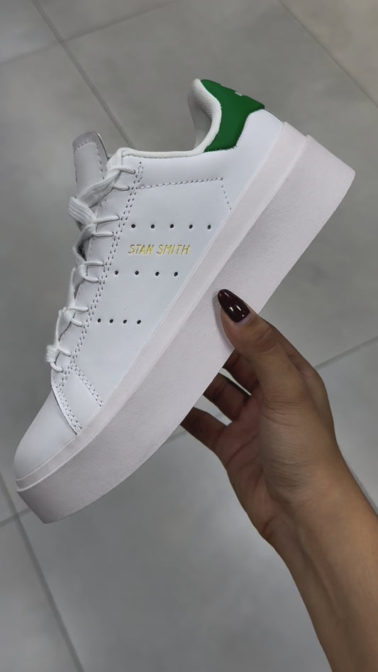 ADIDAS STAN SMITH PLATAFORMA BLANCO VERDE MUJER