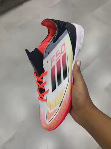ADIDAS F50 BLANCO NARANJA HOMBRE