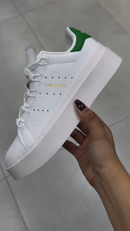 ADIDAS STAN SMITH PLATAFORMA BLANCO VERDE MUJER